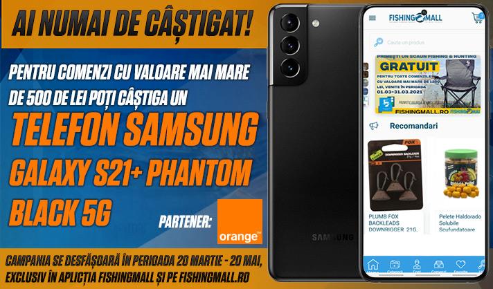 Castiga un super telefon Samsung Galaxy S21+ 5G pe Fishingmall.ro